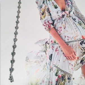 Sterling Silver Marcasite Leaf Floral Bracelet